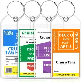 GOSGOON1E Premium Cruise Luggage Tags Holder for Carnival NCL Princess MSC Cruise Ships...