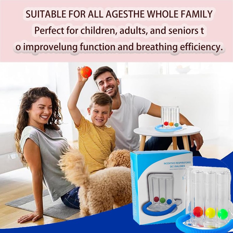 Roczential 1 Piece Lung Trainer, Natural Breathing Exerciser Trainer, Washable