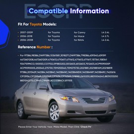 ECCPP AC Compressor Fit for Toyota Camry RAV4 2.4L 2006-2009 Fit for Toyota Hiace 2.7L 2006-2018 AC Compressor with Clutch 6SEU16C Fast Cooling