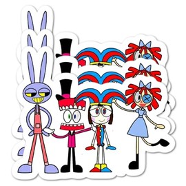 The Amazing Digital Circus Cast Sticker Set of 3 stickers