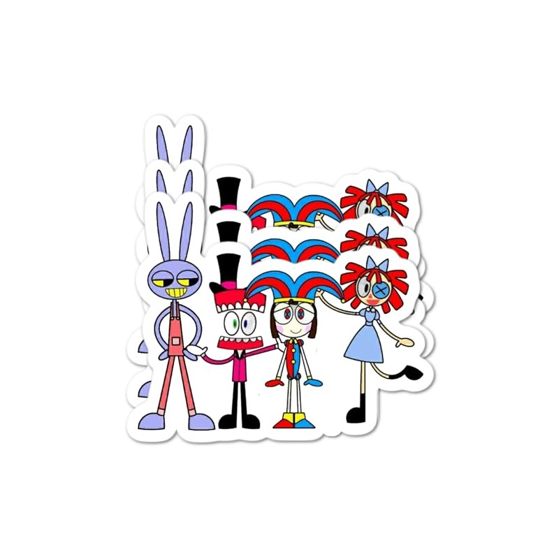 The Amazing Digital Circus Cast Sticker Set of 3 stickers