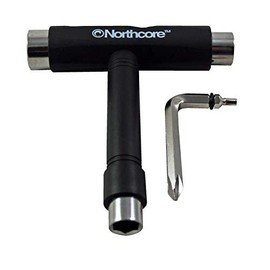 Northcore Surfing and Watersports Accessories - Skate 'T-Bone' Tool - Black - Phillips head screwdriver - Allen key