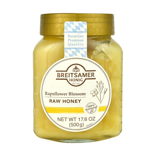 Breitsamer Honig Rapsflower Blossom Raw Honey -- 17.6 oz - 3PC