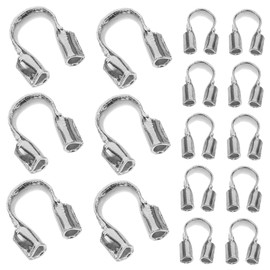 Hohopeti 100pcs DIY Jewelry Making U-Shaped Positioning Tube Wire Guardian Protector Thread Cable Guardian