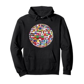 Globe of Flags World Map Atlas Shirt Hoodie Pullover Hoodie