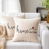 RABUSOFA Home Sweet Home Quotes Throw Pillow Covers,18x18 Inch Farmhouse