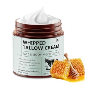 Daiasns Sarga de ternera para la piel, sargo batido orgánico y bálsamo de miel para cara y cuerpo, humectante facial de ternera alimentada con hierba, mantequilla natural para el cuidado de la piel