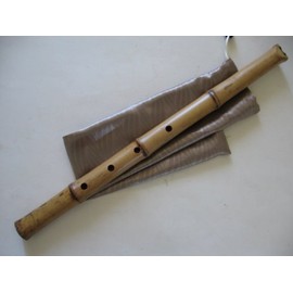 1.8 Pentatonic Shakuhachi w/o. Root End 5 Holes -- KINKO voicing hole w. buffalo Horn Flake inlet - Traditional Zen Instrument