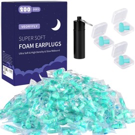 NEW Soft Foam Ear Plugs for Sleeping Noise Cancelling Snoring,200 Pairs 38 dB Highest SNR, Concert Study Travel Sleep Earbuds Earplugs,Bouchon Oreille Anti Bruit Pour Dormir