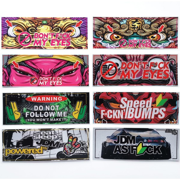 Calcomanías divertidas para ventana trasera de JDM para auto motores,