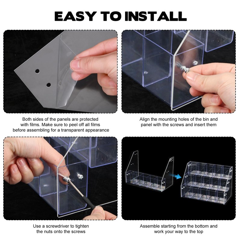 2 Pack Drink Packet Organizer with 30 Compartments, 3-Tier Water