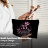 QGFM 55th Birthday Gifts for Women Makeup Bag, Cosmetic Bags,