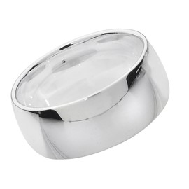 WJS13890 925 Sterling Silver 8 mm Court Shape Men's / Women's Wedding Ring / Wedding Ring, Metal