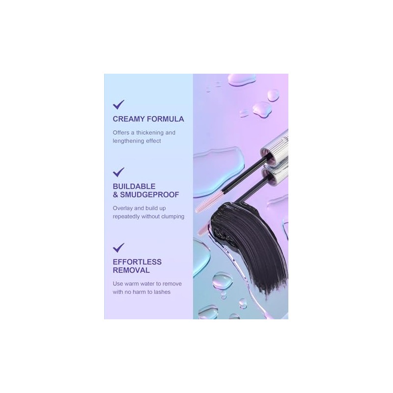 SHEGLAM Flutter Wink Volumizing Mascara Lash Extensions Tubing Mascara Length