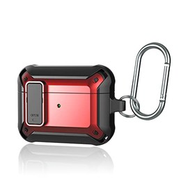 ORIbox Funda Mejorada a Prueba de Golpes diseñada para AirPods Pro, Funda Protectora Completa con Bloqueo Seguro Mejorado, Rojo Trueno, ER300001