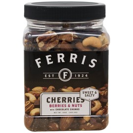 Ferris Coffee & Nut Cherries Berries & Nuts, Chocolate Chunks Roasted & Salted Mix, 16 Ounce