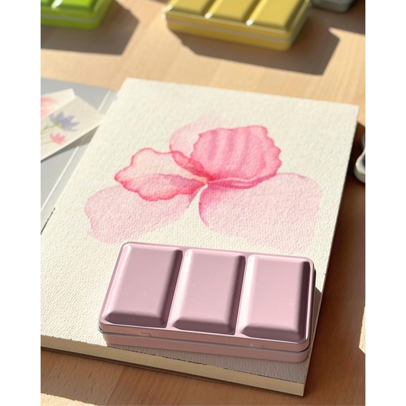 My Rock Way Pale Pink Love Empty Metal Watercolour Tin