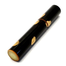 Japanese Bamboo Lacquered Toothpick Case (Portable), Gold Foil (1. Black) Oral Care