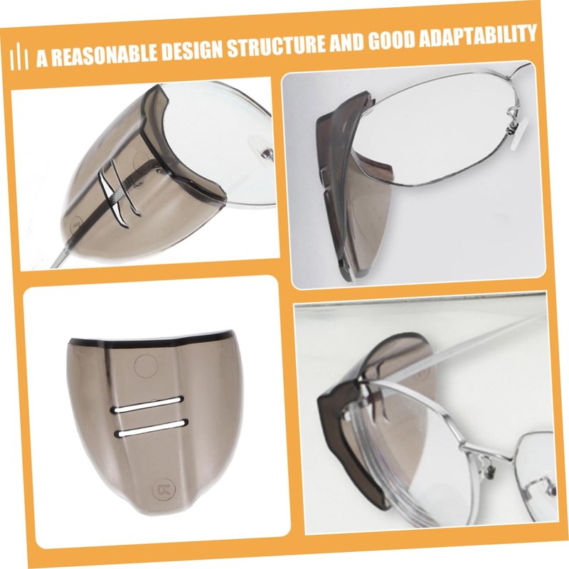DOITOOL 4Pairs Flexible Side Shields for Glasses Heavy Duty Side