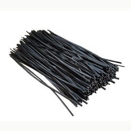 HHTHH 1000 pcs 8 inch Black Cable Twist Ties Plastic Twist Ties with Rugged Metal Innercores Reusable Fastening Cable Cord Wire Ties
