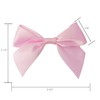 25 Pack Pink Mini Bows for Craft and 100 Pack