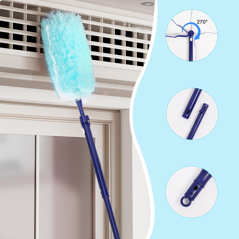 Newthinking Flash Dust Magnet and Refills, Fluffy Disposable Dust Magnet