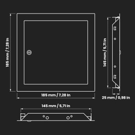 Repa Market 6 x 6 Inch Access Panel for Drywall/White Powder Coated Steel Wall Hole Cover/Lockable Access Door with Key/Heavy-Duty Service Hatch for Plumbing, Electrical, HVAC Access Door