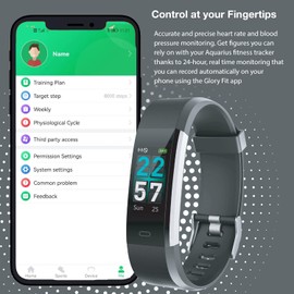 Aquarius AQ125 Touch Screen Fitness Activity Tracker Heart Rate Monitor GPS Waterproof With Colour Screen Incoming call display Remote Camera Control & Auto Sleep Tracking Mode HRM in Choice of Colour