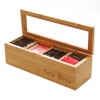 Woodquail Tea Box Caddy Storage Organiser Tidy, Made of Natural