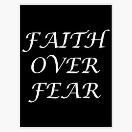 Faith Over Fear Bumper Sticker Vinyl Decal 5"