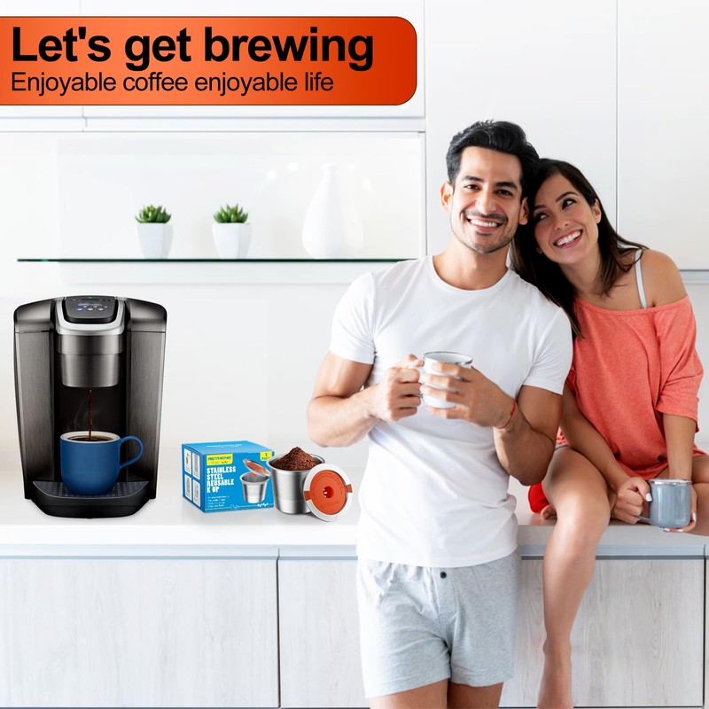 RETHONE Reusable K Cups and Coffee Pods, Stainless Steel K