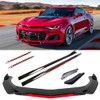 Glossy Black&Red Universal Front Bumper Lip Spoiler Diffuser Body Kits