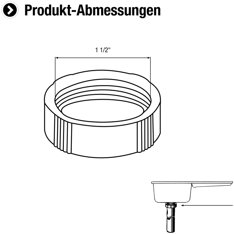 Cornat Rezyklat TEC356408R Union Nut-1 1/2 Inch Inner Recycled Plastics-Made