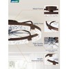 LEDIARY 24 Inch Low Profile Ceiling Fans with Lights and