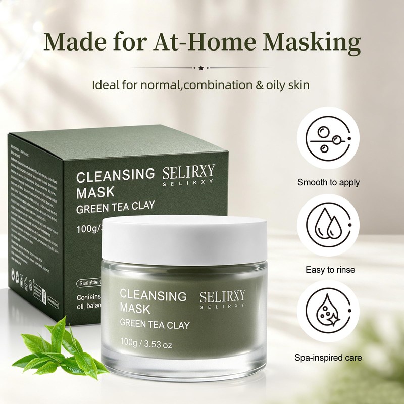 Green Tea Clay Mask, Clay Masks Deep Pore Cleansing