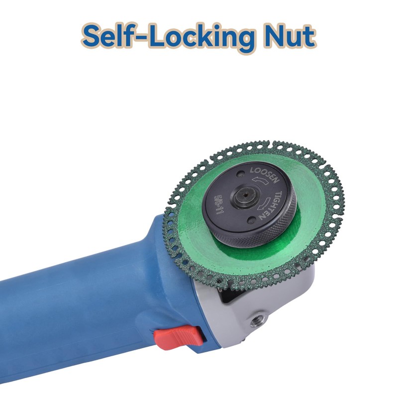 5/8"-11 Thread Angle Grinder Flange Nut, Self Tightening Lock Nut