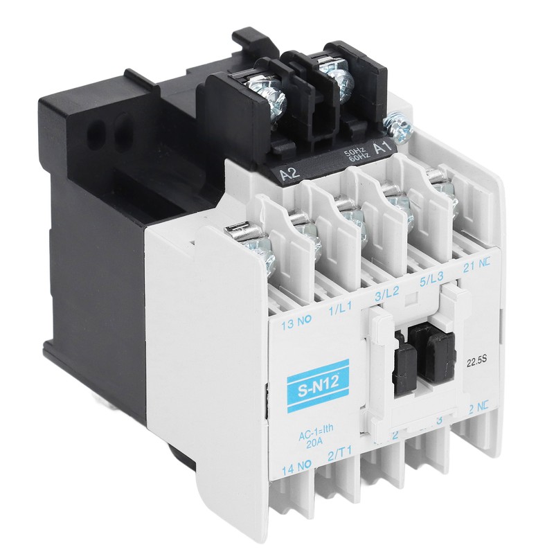 AC Contactor High Sensitivity Industrial Electric Magnetic 20A 3 Pole