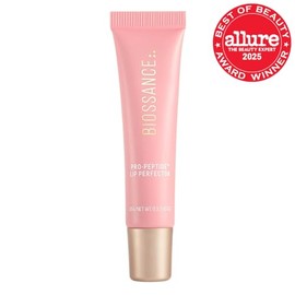 BIOSSANCE Biossance, Pro-PeptideTM Lip Perfector, tratamiento con escualano + péptidos y ácido hialurónico para labios, bálsamo labial hidratante diar
