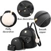 I IHAYNER Girls Bowknot 3-Pieces Fahsion Leather Backpack Backpack Purse