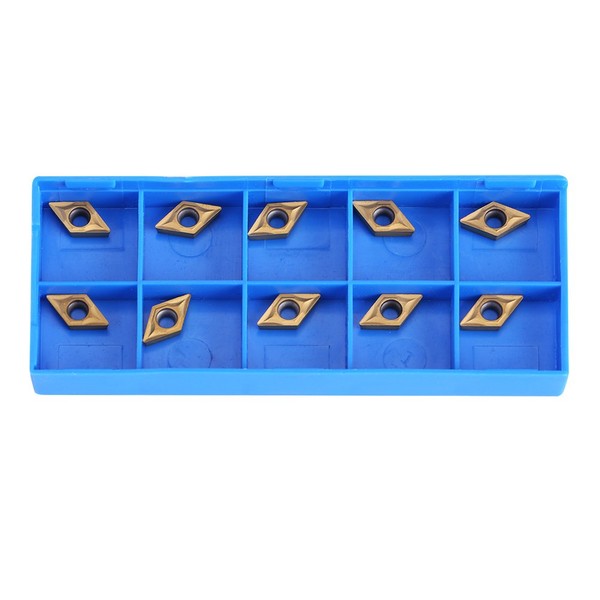 Gold CNC Carbide Tip Insert, Akozon 10pcs Solid Carbide Turning
