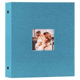 Lanpn Photo Album 13 x 18 cm 200 Linen Slip-In Album for Landscape Format 200 13 x 18 Photos Teal