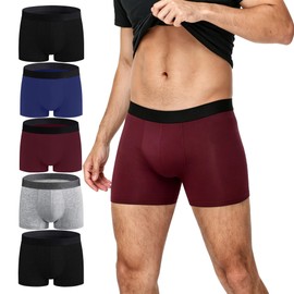Men's Incontinence Boxer Briefs, Washable Leak Proof Cotton