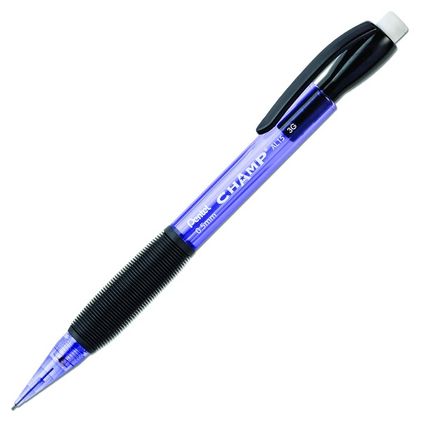 Pentel Champ Mechanical Pencil, 0.5mm, Tinted Violet Barrel, Box of
