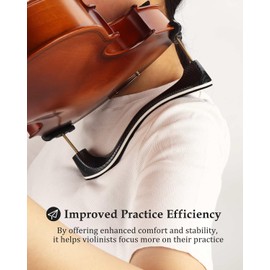 LMS Universal Extra Long Fork for Violin Shoulder Rest 4/4 3/4 Full Size, Replacement for Violin Viola Fiddle Shoulder Rest Extra-Long Feet, 1.5 inch (Black)