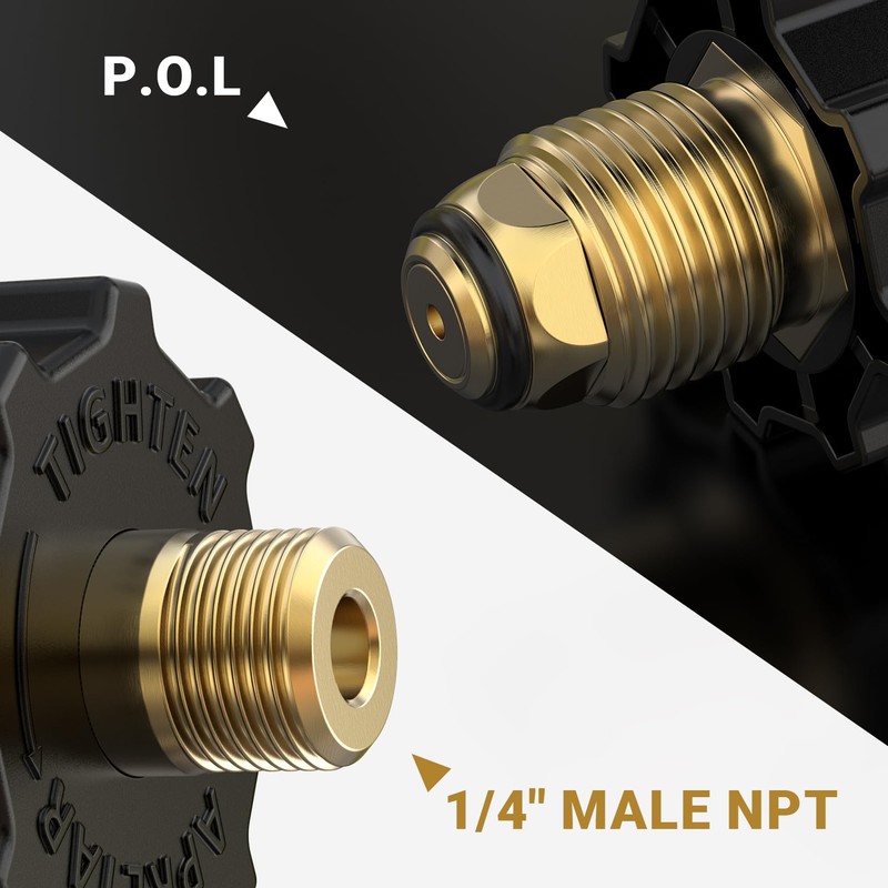 Onlyfire 5041 Soft Nose POL Propane Gas Fitting Adapter with