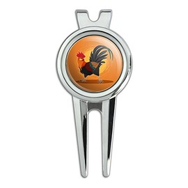 GRAPHICS & MORE Rooster of Awesomeness Chicken Golf Divot Repair Tool and Ball Marker