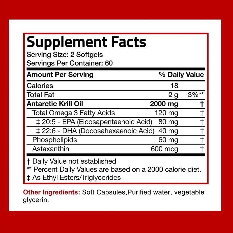 Suplemento Aceite Krill Antártico Tecepec 120 Cápsulas