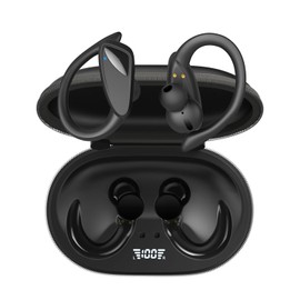 GLANA Bluetooth Headphones Wireless Earbuds-IPX5 Waterproof Sport Headsets with earhook, Built-in Mic Bluetooth 5.4 in Ear Headphones for Workouts,Meeting Black