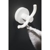 Haceka Double Hook Kosmos in White, Metal Silver, 10 x