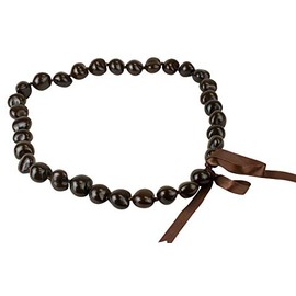 Hawaiian Kukui Nut Brown Shell 32" Necklace